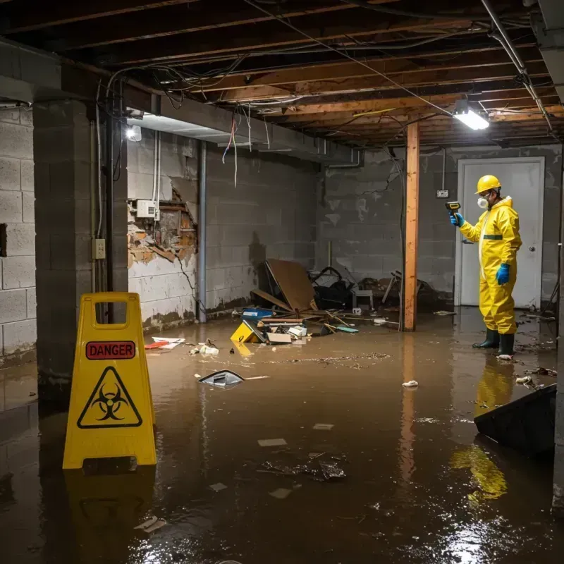 Flooded Basement Electrical Hazard in Bayville, NJ Property